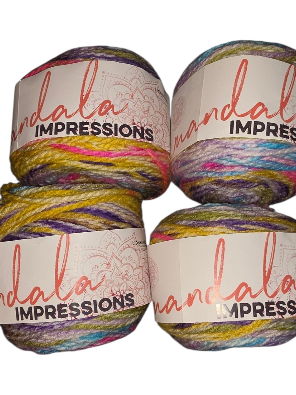 Lion Brand Mandala Impressions Wildflower Yarn – 4 Cakes Bulky #5